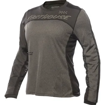 cyklistický dres Fasthouse Women´s Classic Mercury Long Sleeve Jersey Black Charcoal Heather Velikost: L