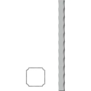 Příslušenství pro plot KOVIAN, s.r.o. Uzavretý profil 80x80x3mm, čierny S235, zdobený po hranách L=3000mm, cena za 1ks(3m)