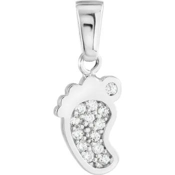 Přívěsek GEMMAX Original – garance kvality Přívěsek z bílého zlata Dětská nožička – zlatý šperk ryzosti 585/1000 v Dárkovém balení s Certifikátem GLPWB-34831