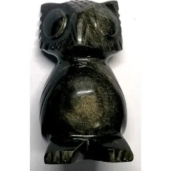 Obsidian zlatý, sova v AA kvalitě 6,5 cm