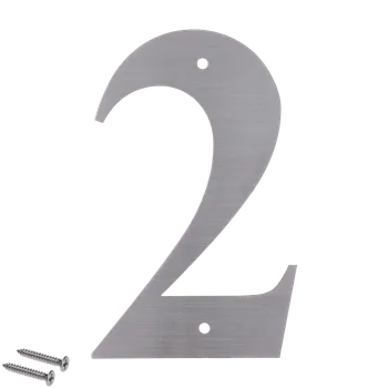 KOVIAN, s.r.o. Číslo domové 2, (156x1.5mm), s dierami, brúsená nerez K320 / AISI 304