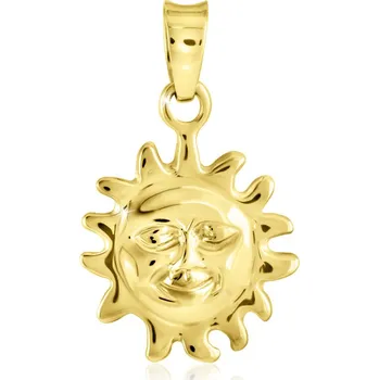 Přívěsek GEMMAX Zlatý přívěsek Slunce – zlatý šperk ryzosti 585/1000 v Dárkovém balení s Certifikátem GUPYN-32931