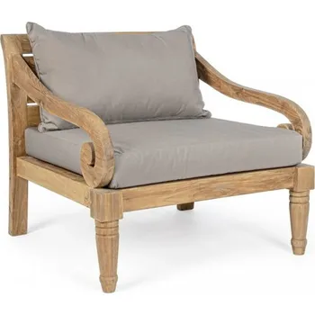 BIZZOTTO teakové křeslo KARUBA šedé 0806095