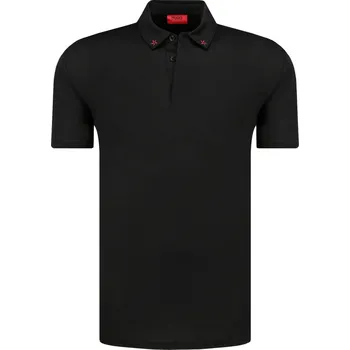 Pánské tričko HUGO Polokošile Dauter | Barva:černý | Velikost:M