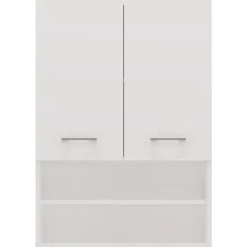 police Dubová koupelnová skříňka s poličkami POLA matná bílá