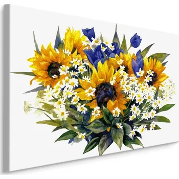 Obraz Plátno Kytice Ze Slunečnic A Tulipánů Varianta: 30x20