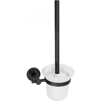 WC štětka Držák na WC kartáč REA Easy V černý