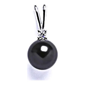 Přívěsek Stříbrný přívěsek perla Swarovski Tahiti - P1207A (Stříbrný přívěsek se Swarovski perlou 8 mm)