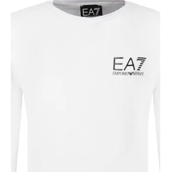 Chlapecké tričko EA7 Tričko s dlouhým rukávem | Barva:bílý | Velikost:120
