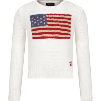 Dámský svetr POLO RALPH LAUREN Svetr AMERICAN | Barva:bílý | Velikost:128
