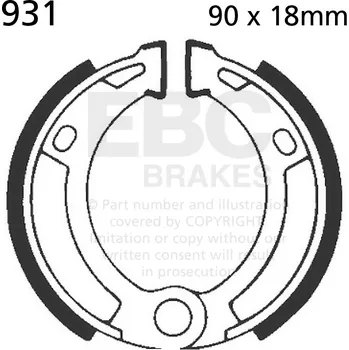 Motodíl EBC Brzdové čelisti Grooved 931G