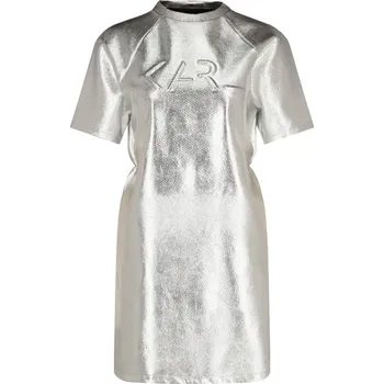 Dámské šaty Karl Lagerfeld Šaty | Barva:stříbrný | Velikost:S