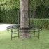 Zahradní lavice Kruhová lavice kolem stromu ocel 137 cm černá