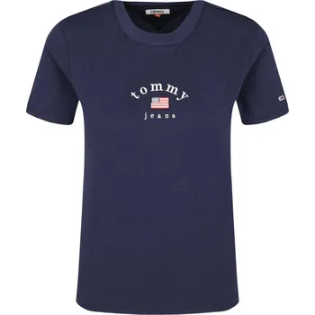 Dámské tričko Tommy Jeans Tričko TJW ESSENTIAL AMERICANA | Barva:tmavě modrá | Velikost:S