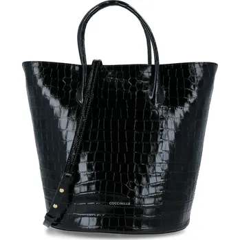 Kabelka Coccinelle Kůžoná kabelka shopper Diana Croco | Barva:černý | Velikost:OS