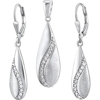 Souprava šperků Stříbrná souprava šperků HARMONIA - set náušnic a přívěsku QRS107