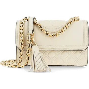 Kabelka TORY BURCH Kůžoná kabelka na rameno FLEMING | Barva:béžový | Velikost:OS