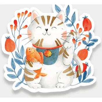 Samolepící dekorace ePiPí Samolepka - Kočička Maneki Neko