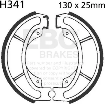 Brzdová čelist EBC Brzdové čelisti Organic H341