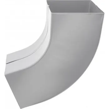 okap Koleno hliníkové hranaté bílo hliníkové 100 mm