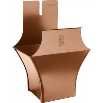 okap Kotlík hliníkový hranatý měděno hnědý 250/80 mm