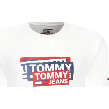 Pánské tričko Tommy Jeans Tričko MULTI CORP | Barva:bílý | Velikost:XL