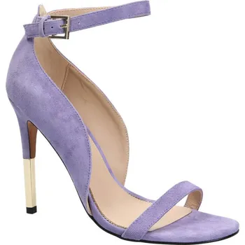 Dámská obuv Marciano Guess Kůžoné sandály na jehlovém podpatku MAJOR MOMENT | Barva:fialový | Velikost:39