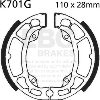 Brzdová čelist EBC Brzdové čelisti Grooved K701G