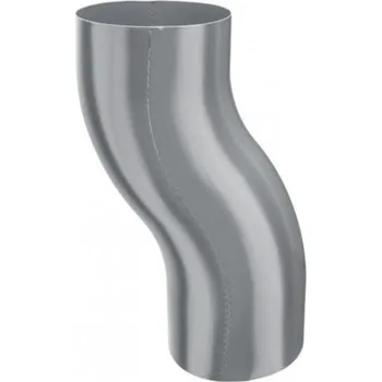 okap Koleno pozinkované prachově šedé 120 mm odskokové