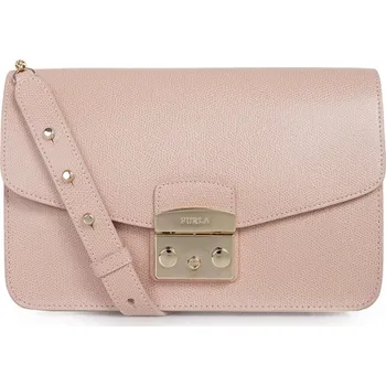 Furla Kůžoná crossbody kabelka Metropolis | Barva:pudrově růžový | Velikost:OS