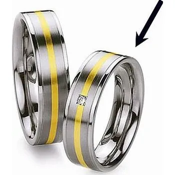 Prsten Prsten z chirurgické oceli - snubní - pro ženy RC2042-Z velikost obvod 52 mm RC2042-Z-52