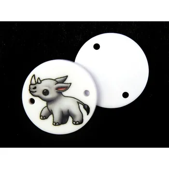 Knoflík GU486, Knoflík plastový, Nosorožec, 32" / 1 ks