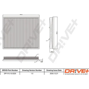 Vzduchový filtr Vzduchový filtr Dr!ve+ DP1110.10.0225