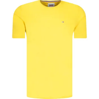 Pánské oblečení Tommy Jeans Tričko ESSENTIAL | Barva:žlutý | Velikost:S