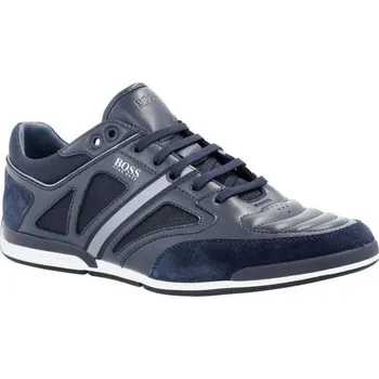 Pánské tenisky boss Tenisky Saturn s přídavkem kůže | Barva:tmavě modrá | Velikost:42