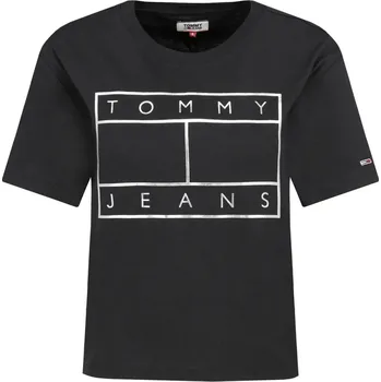 Tommy Jeans Tričko TJW OUTLINE FLAG | Barva:černý | Velikost:XS