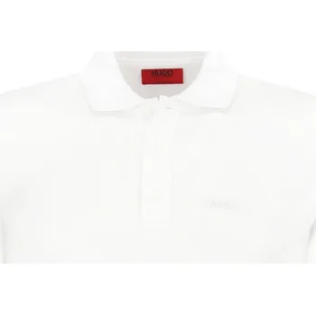 Pánské tričko HUGO Polokošile Donos201 | Barva:bílý | Velikost:L