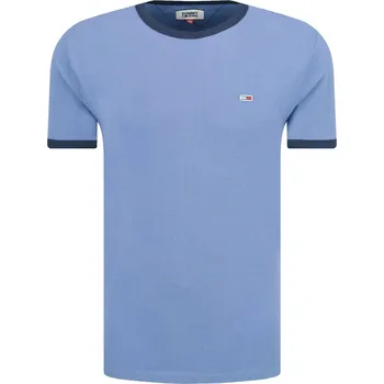 Pánské tričko Tommy Jeans Tričko SOLID RINGER | Barva:modrý | Velikost:S