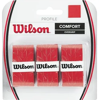 Wilson PROFILE OVERGRIP 3 ks Červená