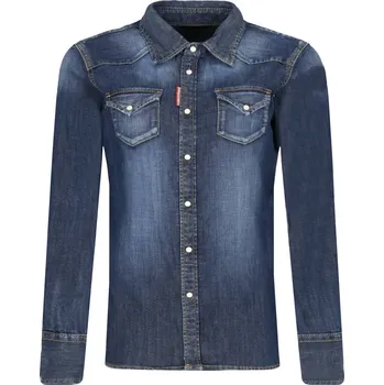 Pánská košile Dsquared2 Košile | Barva:tmavě modrá | Velikost:156