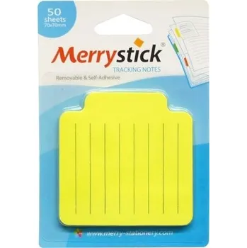 Samolepící bloček Notes Y linka neon 70 x 70 žlutý - záložka