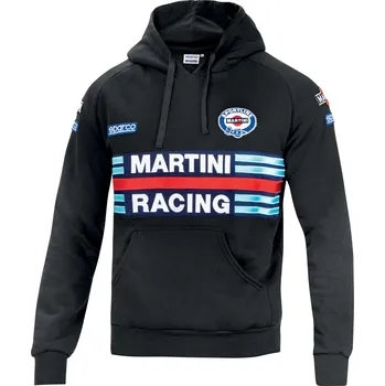 Pánská mikina Sparco MARTINI RACING pánská mikina s kapucí černá