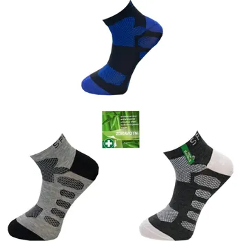 Pánské ponožky PeSaiL Pánské krátké zdravotní ponožky s bambusovým vláknem - Yahok (Balení/3 páry) Velikost: 40-43