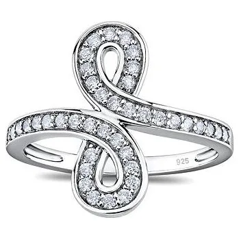 Prsten Stříbrný prsten INFINITY s Brilliance Zirconia velikost obvod 62 mm JJJR0852-obvod 62 mm