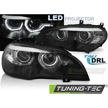 Přední světlomet LED PŘEDNÍ SVĚTLA ANGEL EYES LED DRL ČERNÁ pro BMW X5 E70 07-13 (XENON OEM)