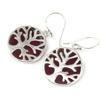 Souprava šperků AWM, Ltd, S3 8AL Náušnice Strom života (925) - Korálové 15mm