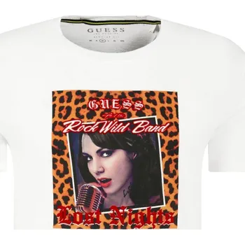Pánské tričko GUESS JEANS Tričko LOST NIGHTS | Barva:bílý | Velikost:XL