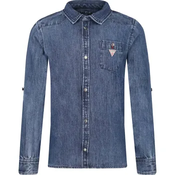 Pánská košile Guess Košile | Barva:modrý | Velikost:116
