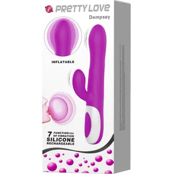 Vibrátor Pretty Love Dempsey Inflatable Rabbit Vibrator Purple