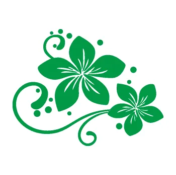 Samolepící dekorace Květina dekor 035 pravá (12 - zelená) SAMOLEPKA NA AUTO, NÁLEPKA, FÓLIE, POLEP, TUNING, VLASTNÍ TEXT, TISK, AUTOSAMOLEPKY.cz, POLEPY, OBRÁZEK, LOGO, 3D STICKERS